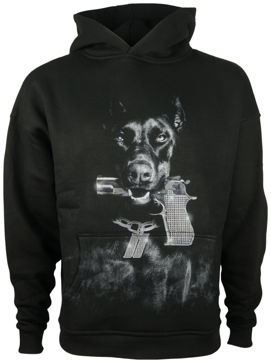 DOBERMAN HOODIE - BLACK